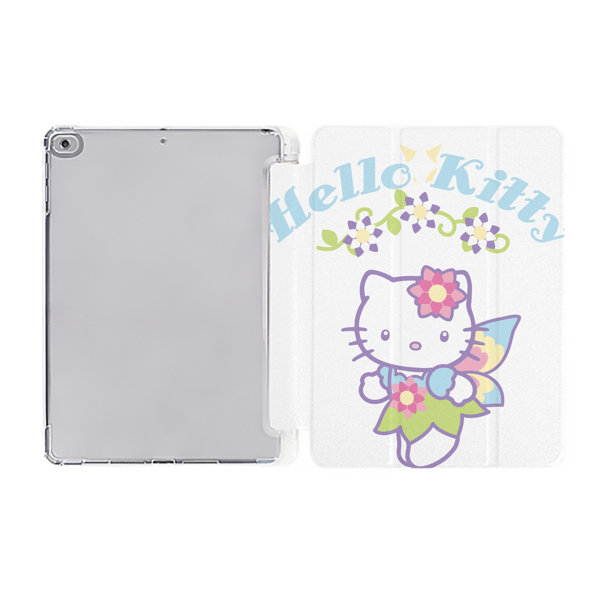 （画像用） Hello Kitty ハローキティ IPad ケース ペン収納付き 三つ折りスタンド PUレザー×シリコン 対応機種9.5/10.5/10.9インチ